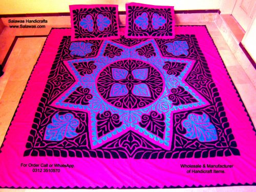 Applique Sindhi Bed Sheets